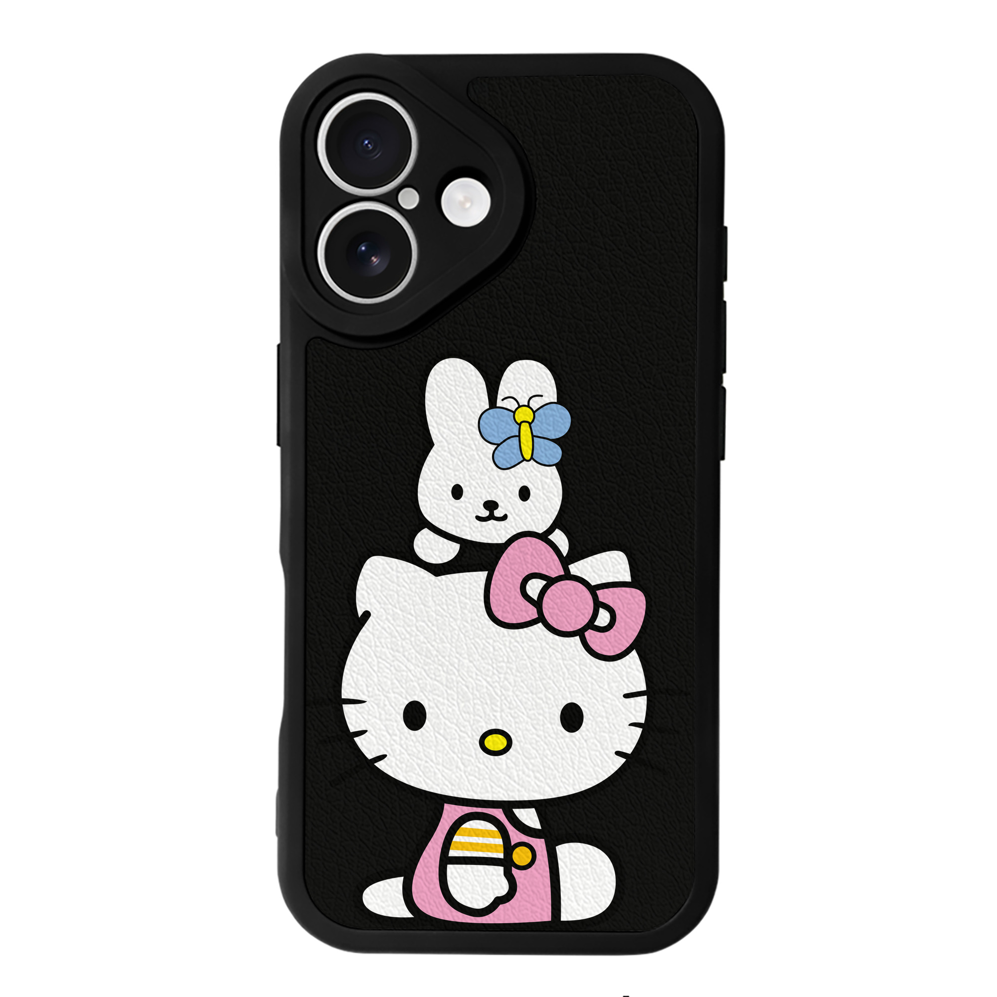 （画像用） Hello Kitty ハローキティ 【iPhone 16シリーズ対応】シリコンスマホケース（レザー調） 材質：シリコン